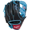thumbnail image 2 of Rawlings R9 11.5-Inch Infield Glove | 31 Pattern | RHT | Black/Columbia Blue, 2 of 2