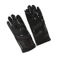thumbnail image 4 of YAYUBA 1 Pair Sequin Gloves Women Glitter Gloves Fashion Sparkly Sequin Dance Mittens Classic Masquerade Short Glove, 4 of 4