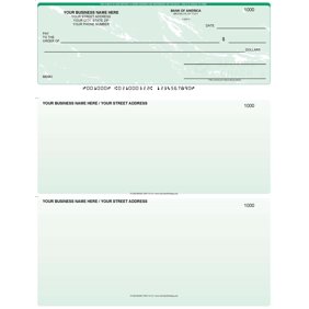 ABC Computer Checks, Standard Business Format, Top Check Style, Compatible with QuickBooks, Linen Green (250 Sheets)