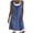 Blue2, variant on CALAFEBILA Summer Dresses for Women Sleeveless Solid Color Knee Length Sun Dress Denim Patchwork Fake Two Piece Long Dresses for Women 2025