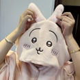 thumbnail image 4 of Kawaii birthday gift Chiikawa Hachiware Usagi Home nap Air conditioning All-season universal cloak blanket cape pajamas, 4 of 12