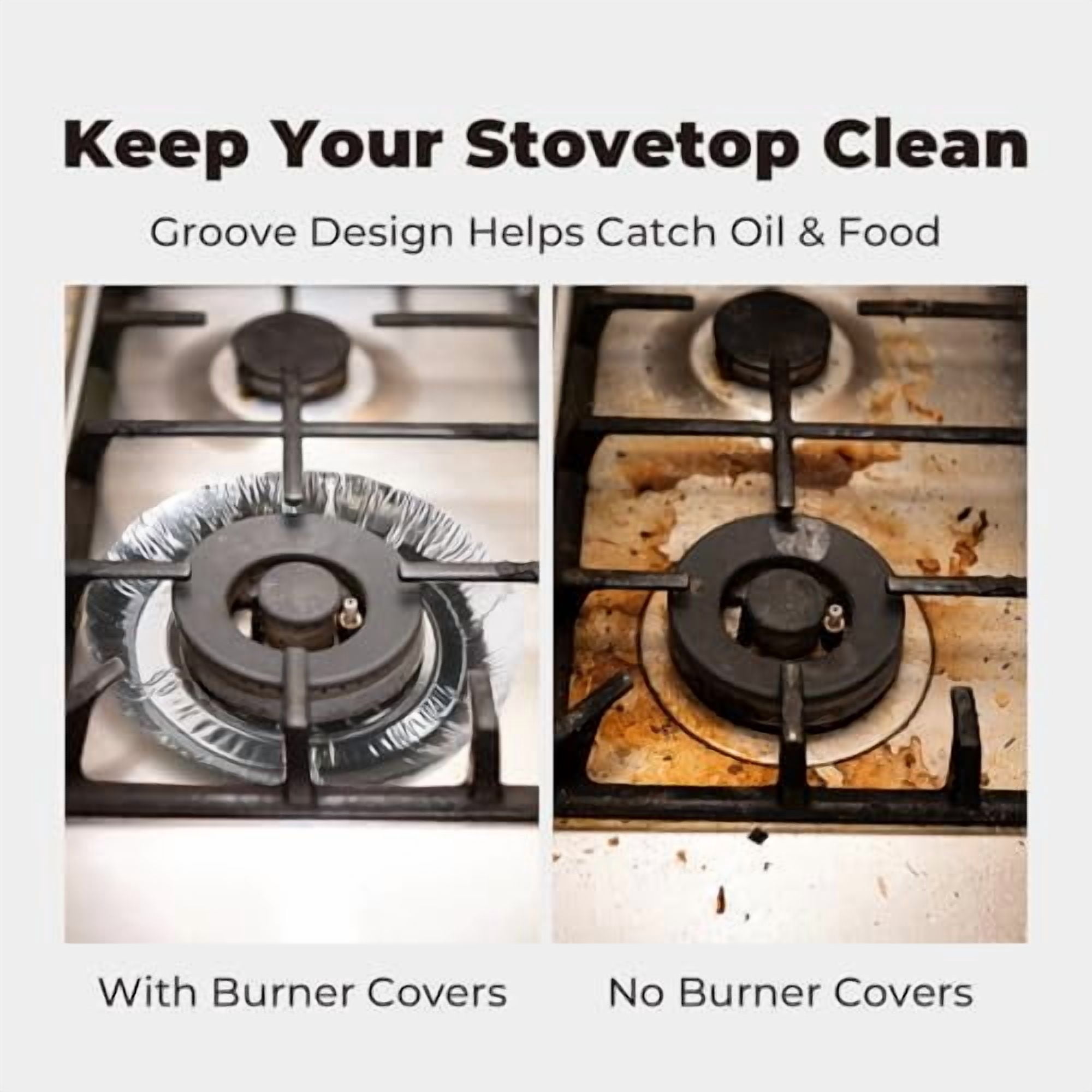 FMP Brands [75 Pack] Aluminum Foil Stove Burner Covers 7.5 Inch - Disposable Round Liner for Kitchen Stovetop, Electric Stoves Bib Liners, Cooktop Replacement Guard, and Gas Range Protectors