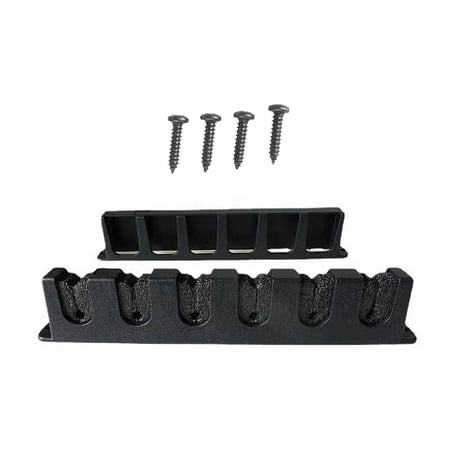 Fishing Rod Storage Rack EVA Foam Wall Mount Luya ABS Vertical 6-hole Display Stand Black