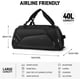 thumbnail image 2 of Bolsa de lona grande para hombres, bolsa de transporte para aviones, viajes, mochila impermeable para gimnasio, bolsa de fin de semana deportiva, bolsas de viaje para hombres, bolsa de noche con compa JFHHH pequeña, 2 of 5