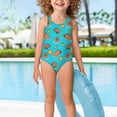 thumbnail image 3 of Uorisanigo Cute Capybara Girls Swimsuit One Piece Quick Dry Sport Summer Beach Bathing Suit with Crossback Straps Swimwear, Size 5-6, 3 of 7