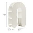thumbnail image 3 of Daydream 58" Arched Bookshelf in White, 3 of 9
