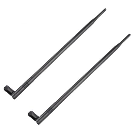 Rp Sma Male Antenna (TSV WiFi Antenna, 2x 9dBi Dual Band Omni Directional Antenna 2.4Ghz/5Ghz with RP-SMA Male Connector For Wireless Wi-Fi Router and Network)