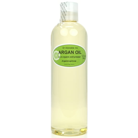 Dr Adorable - 12 oz - Argan Oil - 100% Pure Organic Cold Pressed Natural Hair Skin