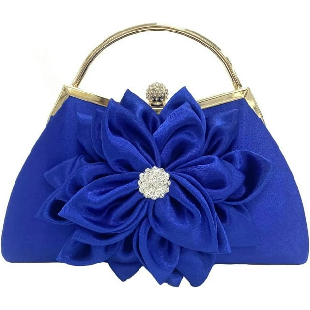 LHSHID Pochettes pour Femmes Rétro Fleur Sac à Main de Soirée Scintillant Strass Sac à Main à Poignée Supérieure Gatsby Sac Cartable