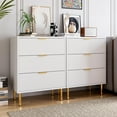 thumbnail image 4 of Danolapsi 3 Drawer Dresser,Modern Closet Dressers Chest of Drawers,3 Drawer Dresser for Bedroom with Gold Handle,Wood Double Chest of Drawers and Storage Organizer for Living Room,Hallway,Entryway, 4 of 7
