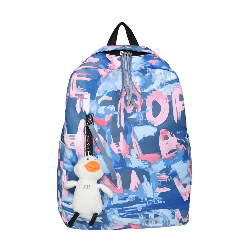 Backpack Cute Snowman Scraf Hat Merry Xmas Red Print School Bags Boy Girl Daypack 