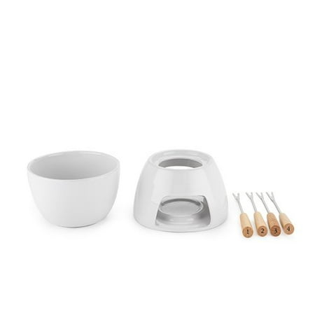 Fondue Cheese Set, Ceramic Four Appetizer Picks Serving Gift Cheese Tool