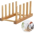 thumbnail image 2 of Versatile Bamboo Wooden Dish Rack, Eco-Friendly Kitchen Cabinet Organizer for Plates, Bowls, Cups - Easy Clean & Lightweight Design for Compact Kitchens, 2 of 6