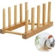 thumbnail image 2 of Estante para platos de madera de bambú versátil, organizador ecológico para gabinetes de cocina para platos, cuencos y tazas; diseño liviano y fácil de limpiar para cocinas compactas, 2 of 6