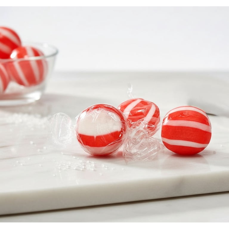 SweetGourmet Red and White Striped Cinnamon Discs, Wrapped Bulk