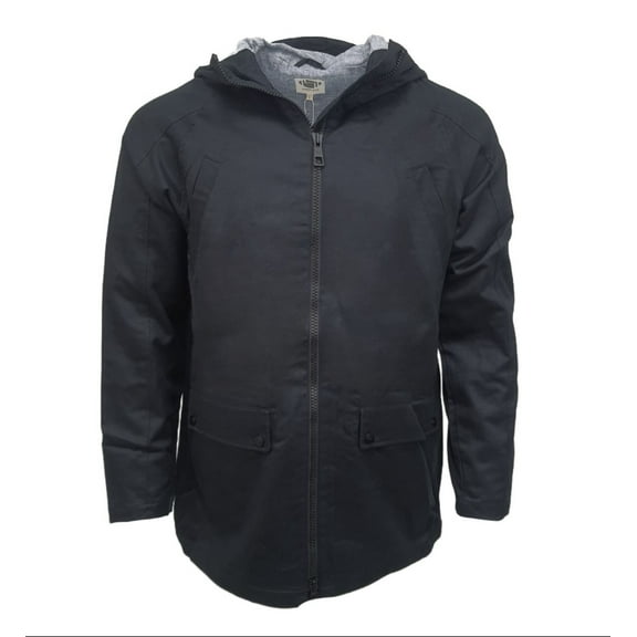 HoodLamb Men's Hemp Lined Fishtail Parka 420, Black, X-Large