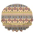 thumbnail image 2 of Geometric Diamond Yellow Pattern Round Tablecloth 60"x60", Wrinkle Resistant Wipeable Table Cover for Kitchen Dining Room Picnic Patio and Party, 2 of 6