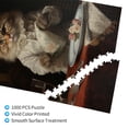 thumbnail image 3 of 1000 PCS 1000 Piece Funny Puzzle The Cat At The Dining Table,Creative Activity Hobbies For Adults,Animal Enthusiasts' Charming Artworks,Vintage Art Animal Wooden Jigsaw Puzzles As Home Decor, 3 of 6