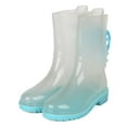 thumbnail image 5 of Bumper Danny-01 New Women Jelly Clear Back Lace Up Rain Boot, 5 of 5
