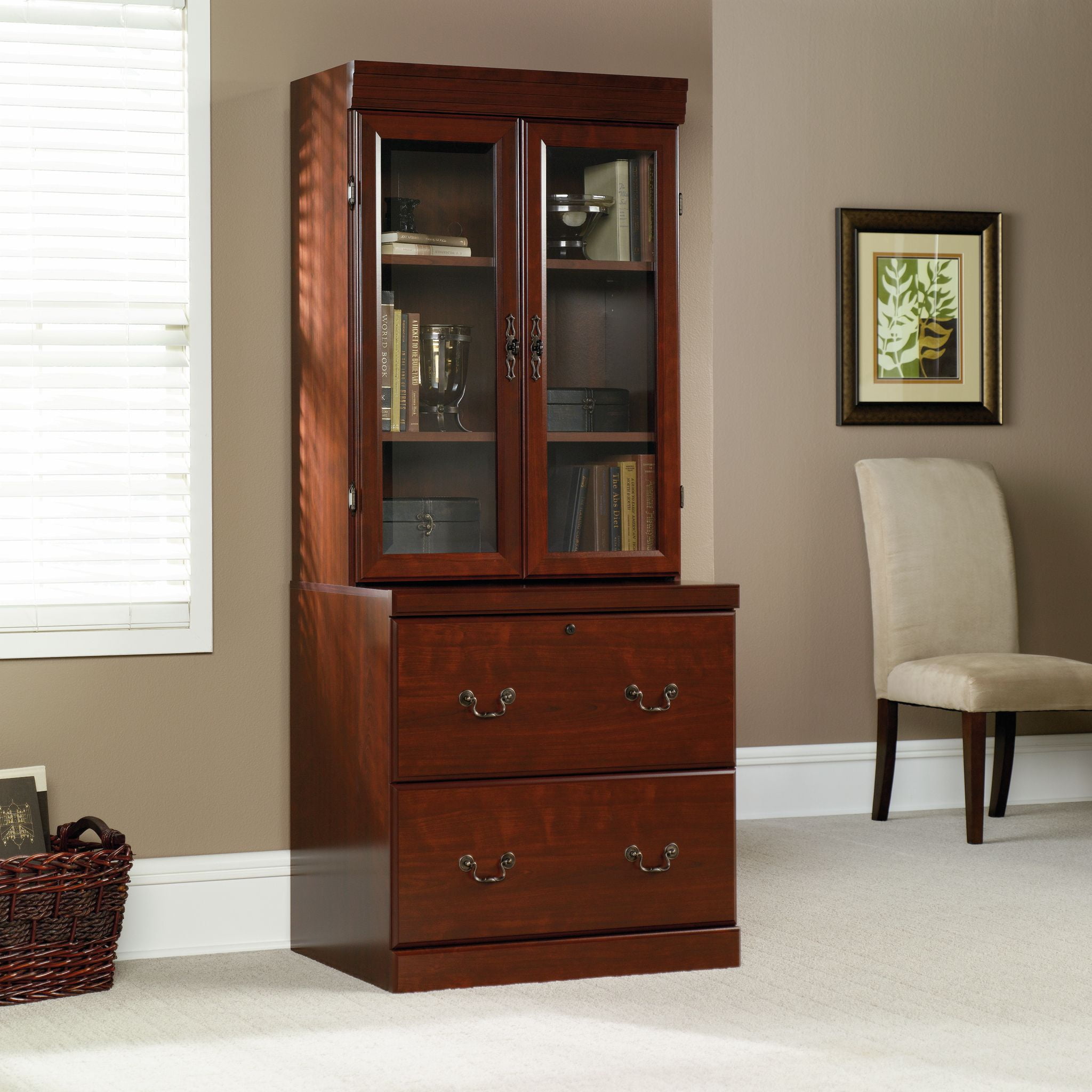 Sauder Heritage Hill 2 Drawer Lateral File Cabinet, Classic Cherry Finish