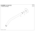 thumbnail image 3 of Kingston Brass K163R0 Shower Scape 12" Shower Arm with Round Flange, Matte Black, 3 of 3