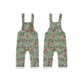 thumbnail image 2 of Michellecmm  Christmas Toddler Girls Boys Overalls Reindeer/Santa Print Romper, 2 of 9