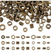120pcs Tibetan Style Alloy European Beads 15 Styles Large Hole Beads Loose Antique Bronze Spacer Beads Metal Bead Spacers Jewelry Making Hole: 4-7.5mm