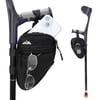 SupreGear Forearm Crutch Bag, Lightweight Elbow Pouch with Cup Holder, Black, 1 Pack