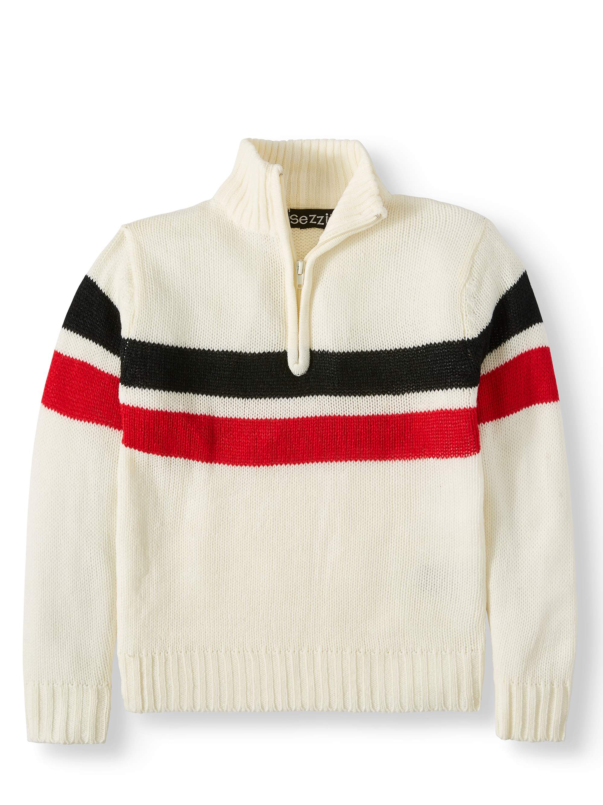 Sezzit Boys Quarter Zip Long Sleeve Sweater Sizes 418