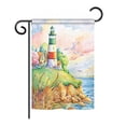 thumbnail image 2 of Breeze Decor 06064 Beach & Nautical Cliff Lighthouse 2-Sided Vertical Impression House Flag - 28 x 40 in., 2 of 2
