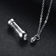 thumbnail image 4 of Colliers Tube Creux Pendentifs Commémoratifs en Acier Inoxydable Bijoux Unisexes, 4 of 6