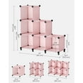 thumbnail image 4 of DIY 6 Cube Storage Organizer Cube Bookshelf Pink, 4 of 8