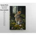 thumbnail image 2 of Rabbit Cottagecore Print Dark Academia Art Cottagecore Decor Antique Animal Illustration Rustic Nature Poster Vintage Wall Art, 2 of 3