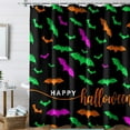 thumbnail image 2 of SLYNSHome Halloween Shower Curtain for Bathroom,Bat Bath Curtains Halloween Bathroom Decor Spooky Curtains, 2 of 7
