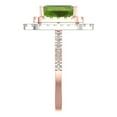 thumbnail image 3 of Halo Engagement Ring for Women - 2.62ct Natural Peridot in 18K Rose/White Gold Promise Ring, 3 of 6