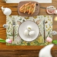 thumbnail image 6 of Easter Rabbit Butterfly Floral Print Placemats Set of 4, 12x18 Inch Heat Resistant Place Mats for Dining Home Holiday Party Decor, 6 of 6