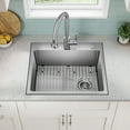thumbnail image 3 of KRAUS Fairlane 25” Drop In / Top Mount Single Bowl 18-Gauge Stainless Steel Kitchen Sink, 3 of 7