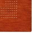 thumbnail image 3 of Rugsotic Carpets Handmade Rugs Hand Knotted Loom Rectangle 6'x9' Orange Wool for Indoor Use, 3 of 5