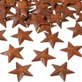 thumbnail image 1 of 50 estrellas oxidadas, estrellas de metal oxidadas, estrellas de granero en miniatura, estrellas artesanales con agujero para decoración rústica de granja, 1 of 5