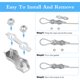 thumbnail image 4 of Clips para sujetar cables dúplex M4, 10 piezas de clips para cables de acero inoxidable 304, abrazadera para cables de 4 mm para tendederos de cables, toldos, 4 of 5
