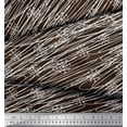 thumbnail image 2 of Soimoi Brown Heavy Satin Fabric Snow Flake & Thread Art & Craft Decor Fabric Printed Yard 54 Inch Wide, 2 of 3