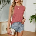 thumbnail image 4 of SNKSDGM Female Tank Top for Women Workout Multipack Tank Tops for Women Women's Solid Color Loose Knit Sleeveless Crew Neck Shirt Stretch Vest T Shirt S, 4 of 7