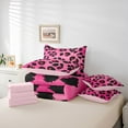 thumbnail image 6 of Castle Fairy Old Fashion Cheetah Print Twin Bedding Sets 7-Piece for Kids Teens Girls,Black Pink Leopard Print Bedding Comforter Set Microfiber,Dreamy Princess Breathable Sheet Sets, 6 of 8