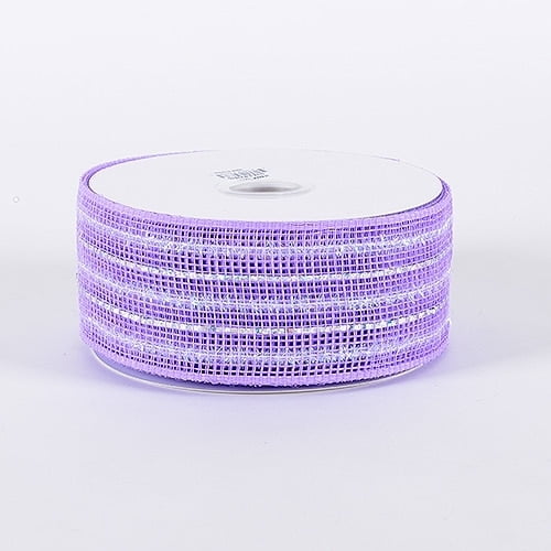 Deco Mesh Ribbon Lavender 4 Inch X 25 Yards      CLEARENCE PRICE