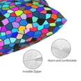 thumbnail image 5 of Kll Colorful Tie Dye Stained Glass 2 Pillow Covers Envelope Closure,Super Soft And Cozy Fuzzy Fleece Pillow Case Cover 14"X20", 5 of 9