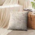 thumbnail image 3 of LALILO Throw Pillow Covers Beige Stone Wall Lime Wash Brick Wall Pastel Cushion Cover 18" x 18", 2 Pack, 3 of 6