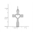 thumbnail image 2 of Collier Pendentif Croix Cœur en Argent Sterling avec Chaîne, 2 of 4