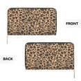 thumbnail image 4 of Leather Wallet 8 X 4.3 In Comfortable Light Waterproof And Durable Zipper Design Easy To Carry Leopard Skin Print Style Darkgreen_4, 4 of 8