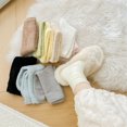 thumbnail image 6 of 1 Pair Women Winter Socks Thick Plush Warm Solid Color Elastic Anti-slip Cozy Absorb Sweat Anti-shrink Soft Mid-tube No Odor Lady Floor Socks, 6 of 8