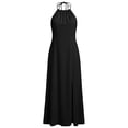 thumbnail image 4 of Antinious Women Solid Sleeveless Round Neck Daily Versatile Casual Long Dress with Back Zip and Pockets, 4 of 5